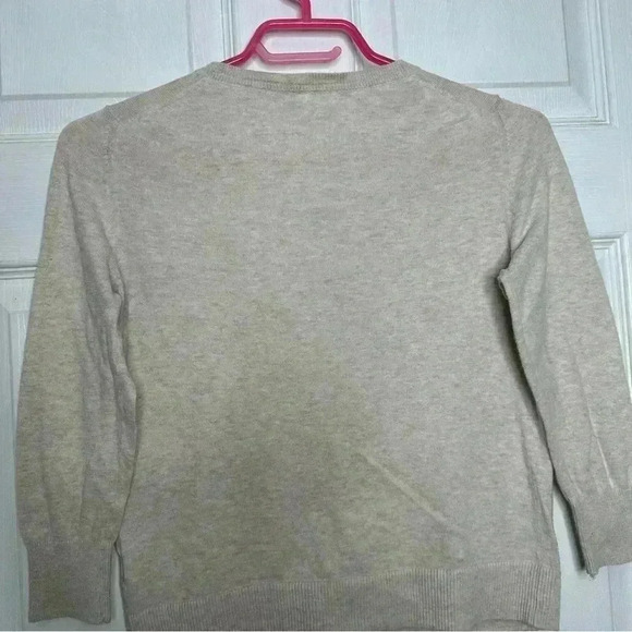 GAP Factory Cardigan 3/4 Sleeves Cream Size Extra Small - Picture 13 of 15